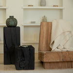 Charcoal Sculpture Pedestal - Medium-Sculptural Pedestal-House of Leon