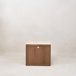 Sofita Marble Nightstand - Mocha-End Tables-House of Leon