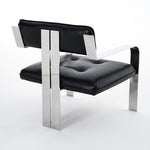 Chair #1 - Black Leather-Arm Chairs, Recliners & Sleeper Chairs-House of Leon