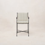 Provence Outdoor Counter Stool - Mist Striped-Outdoor Counter Stool-House of Leon
