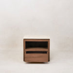 Sofita Marble Nightstand - Mocha-End Tables-House of Leon