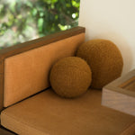 Teddy Sphere Pillow - Copper-Throw Pillows-House of Leon