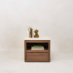 Sofita Marble Nightstand - Mocha-End Tables-Regular-House of Leon