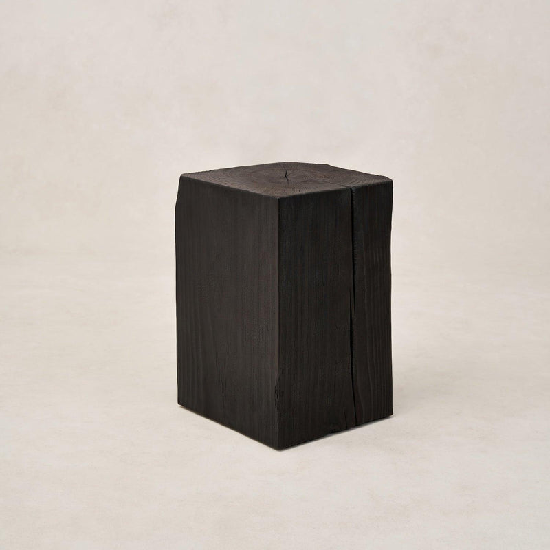 Charcoal Sculpture Pedestal - Short-Sculptural Pedestal-House of Leon
