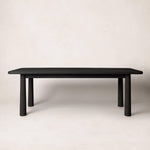 Topa Topa Rectangular Dining Table - Black - 90"-Kitchen & Dining Room Tables-House of Leon