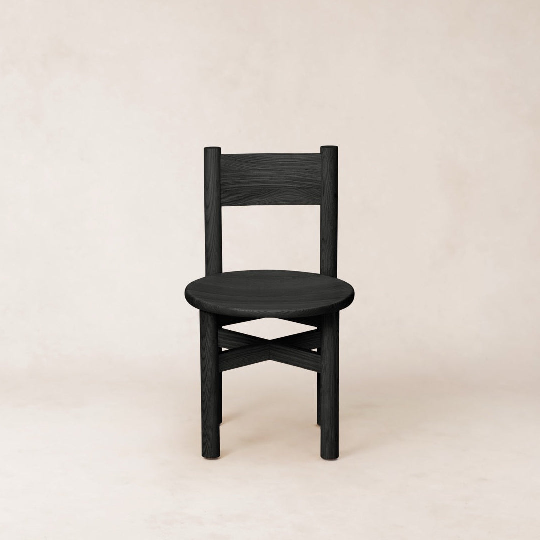 Teddy Dining Chair - Black - Wood-Kitchen & Dining Room Chairs-House of Leon