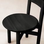 Teddy Dining Chair - Black - Wood-Kitchen & Dining Room Chairs-House of Leon
