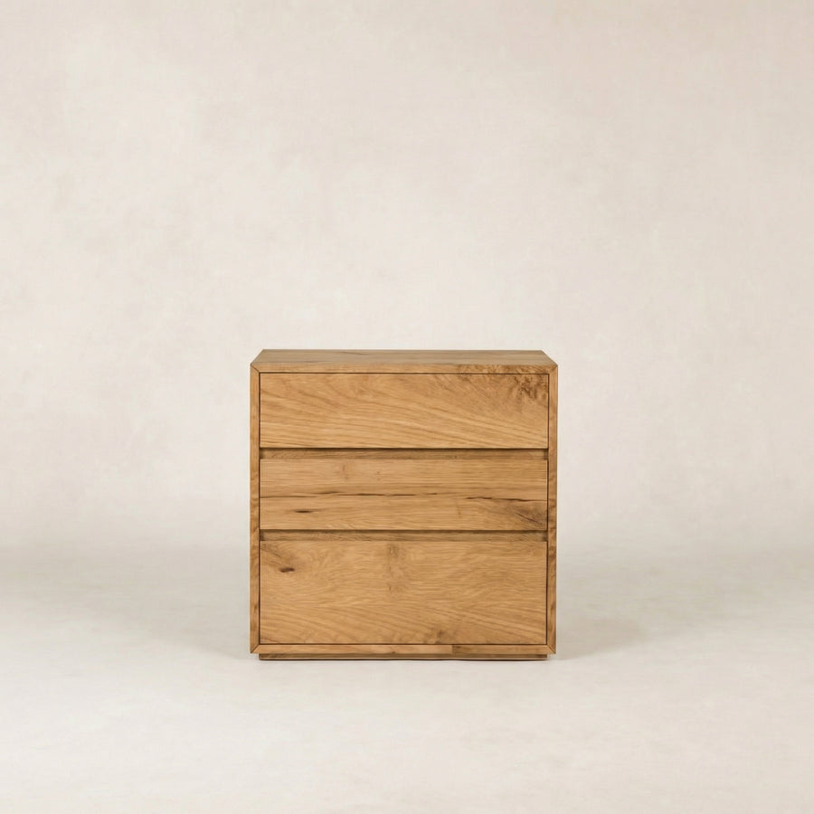 Antwerp Solid Oak Nightstand with Storage