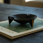 Milan Ash Tray - Black-Decorative Trays-House of Leon