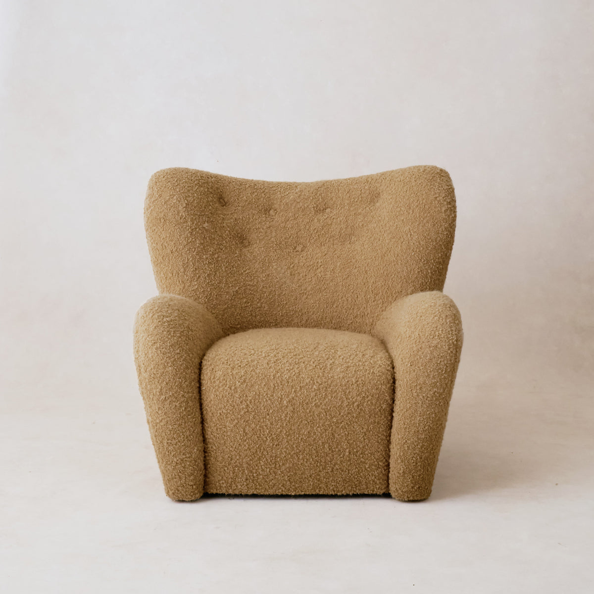 Papa Teddy Chair - Camel Boucle-Arm Chairs, Recliners & Sleeper Chairs-House of Leon