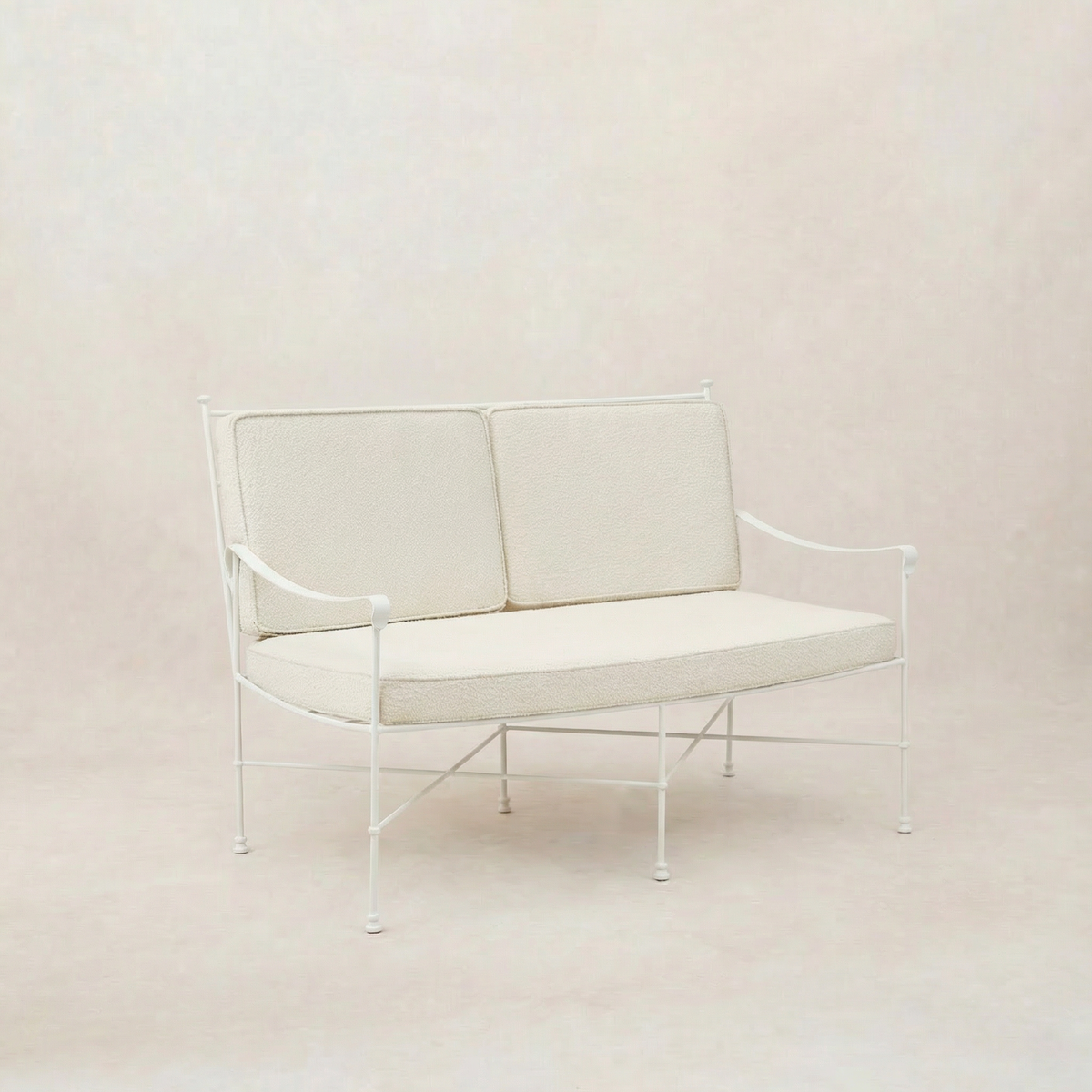 Provence Loveseat - White Frame-Outdoor Sofas-Boucle-House of Leon