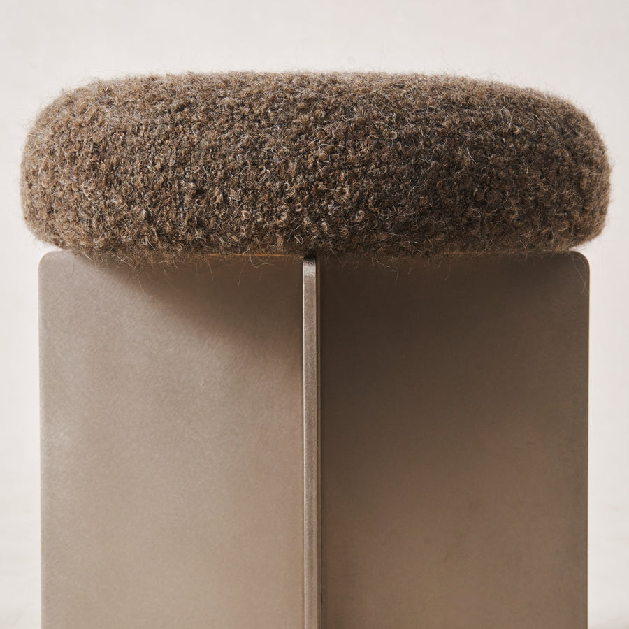 Milan Stool - Mocha Boucle-Arm Chairs, Recliners & Sleeper Chairs-House of Leon