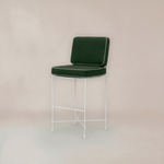 Provence Outdoor Barstool - White Frame-Cast Ivy-House of Leon