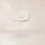 Provence Outdoor Barstool - White Frame-Boucle-House of Leon
