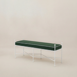 Provence Outdoor Bench 48" - White Frame-Outdoor Bench-Cast Ivy-House of Leon