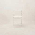 Provence Outdoor Counter Stool - White Frame-Boucle-House of Leon