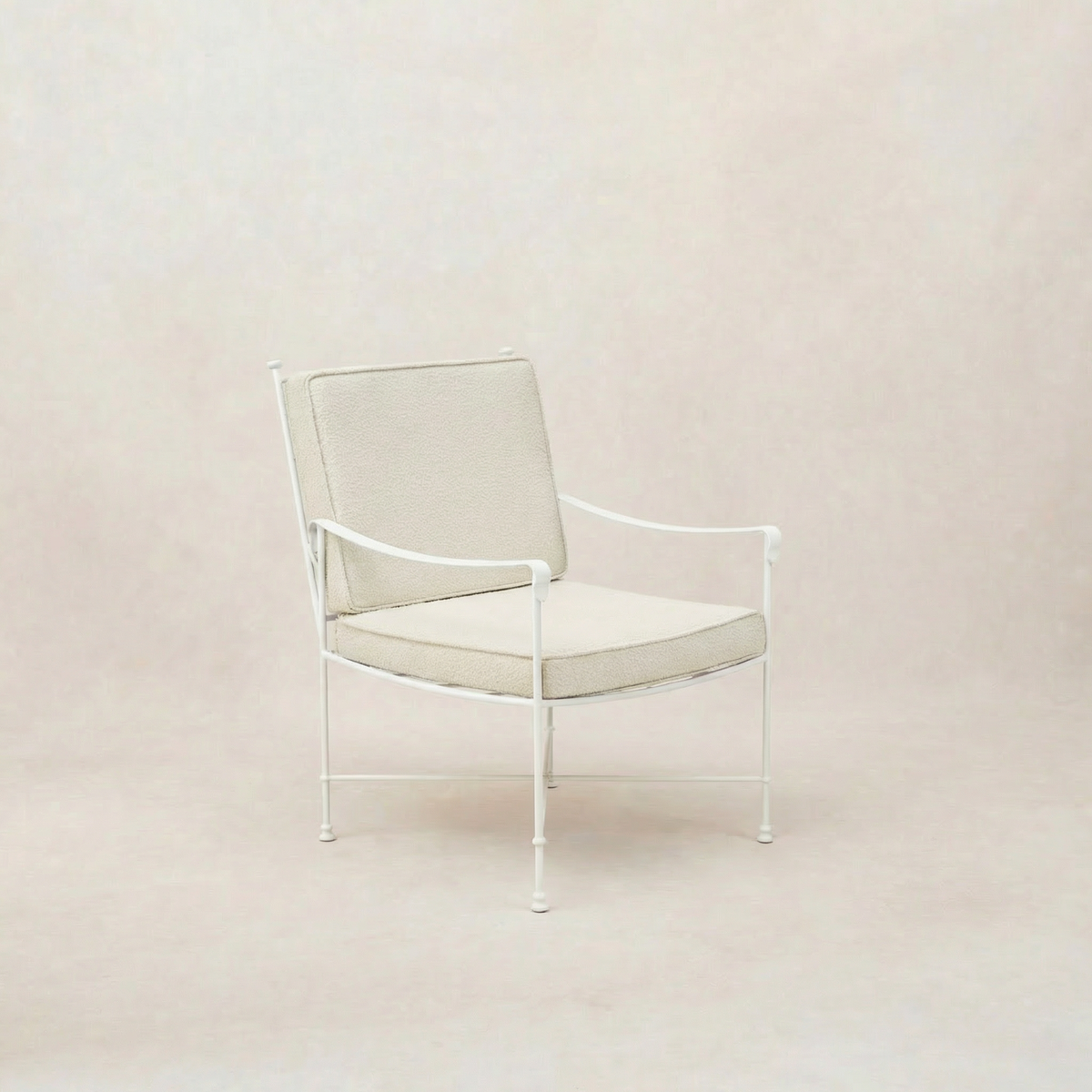 Provence Outdoor Lounge Dining Chair - White Frame-Outdoor Dining Chair-Boucle-House of Leon