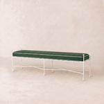 Provence Outdoor Bench 70" - White Frame-Outdoor Bench-Cast Ivy-House of Leon