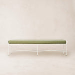 Provence Outdoor Bench 70" - White Frame-Outdoor Bench-House of Leon