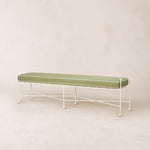 Provence Outdoor Bench 70" - White Frame-Outdoor Bench-Heritage Leaf-House of Leon