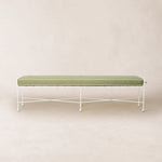 Provence Outdoor Bench 70" - White Frame-Outdoor Bench-House of Leon