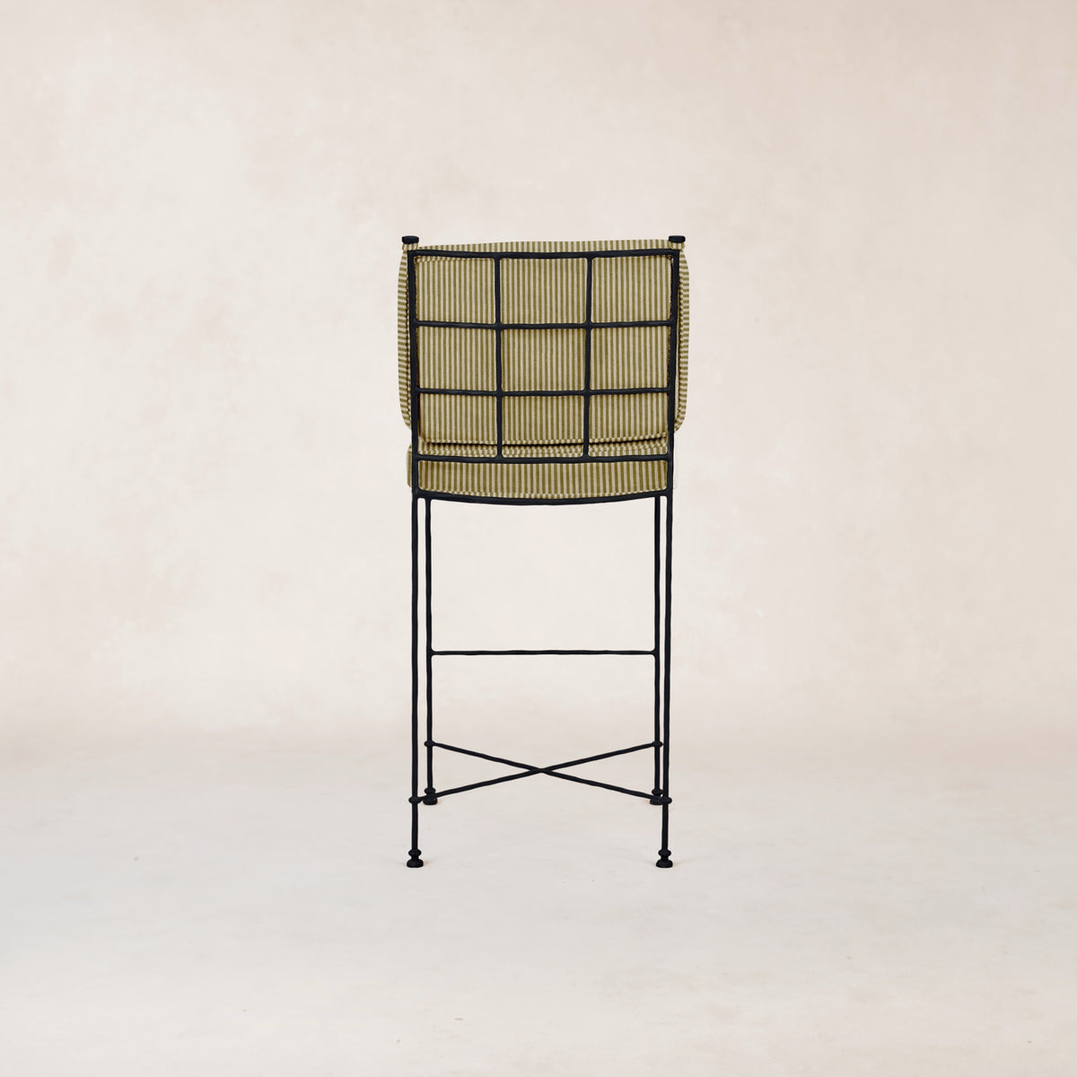 Provence Outdoor Barstool - Black Frame-Outdoor Counter Stool-House of Leon