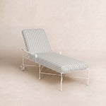 Provence Outdoor Chaise Lounge - White Frame-Mist Striped-House of Leon
