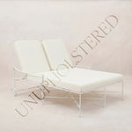 Provence Outdoor Double Chaise Lounge - White Frame-Unupholstered-House of Leon