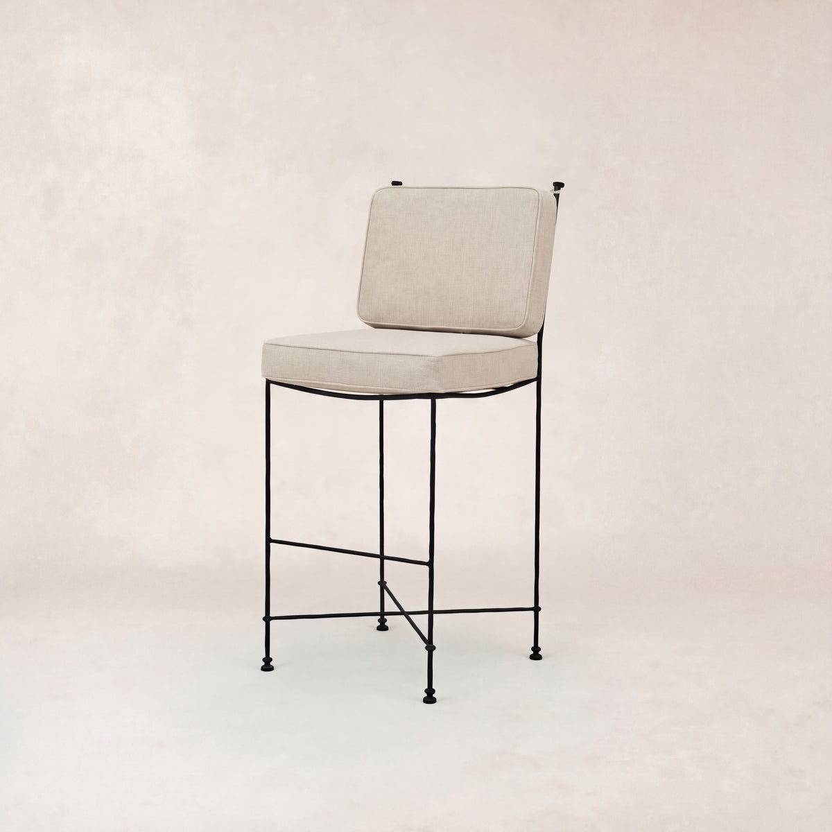 Provence Outdoor Bar Stool - Linen-Outdoor Counter Stool-House of Leon