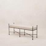 Provence Outdoor Bench 48" - Black Frame-House of Leon
