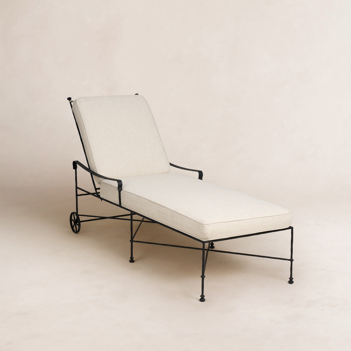 Provence Outdoor Chaise Lounge - Linen-Outdoor Beds-House of Leon