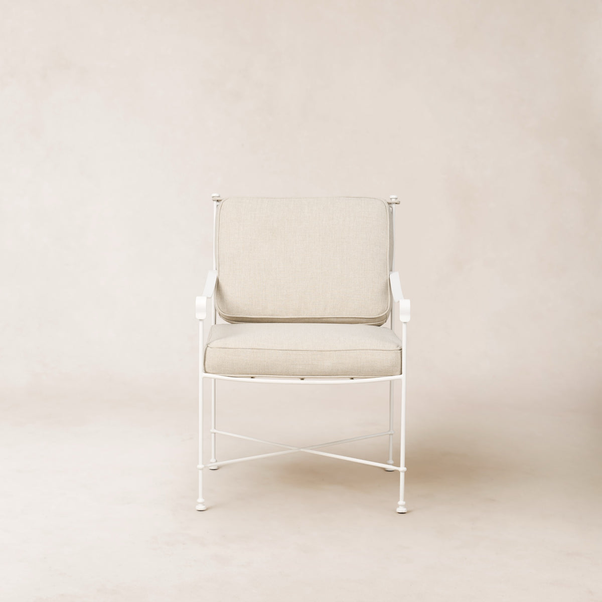 Provence Outdoor Lounge Dining Chair - White Frame-Outdoor Dining Chair-House of Leon