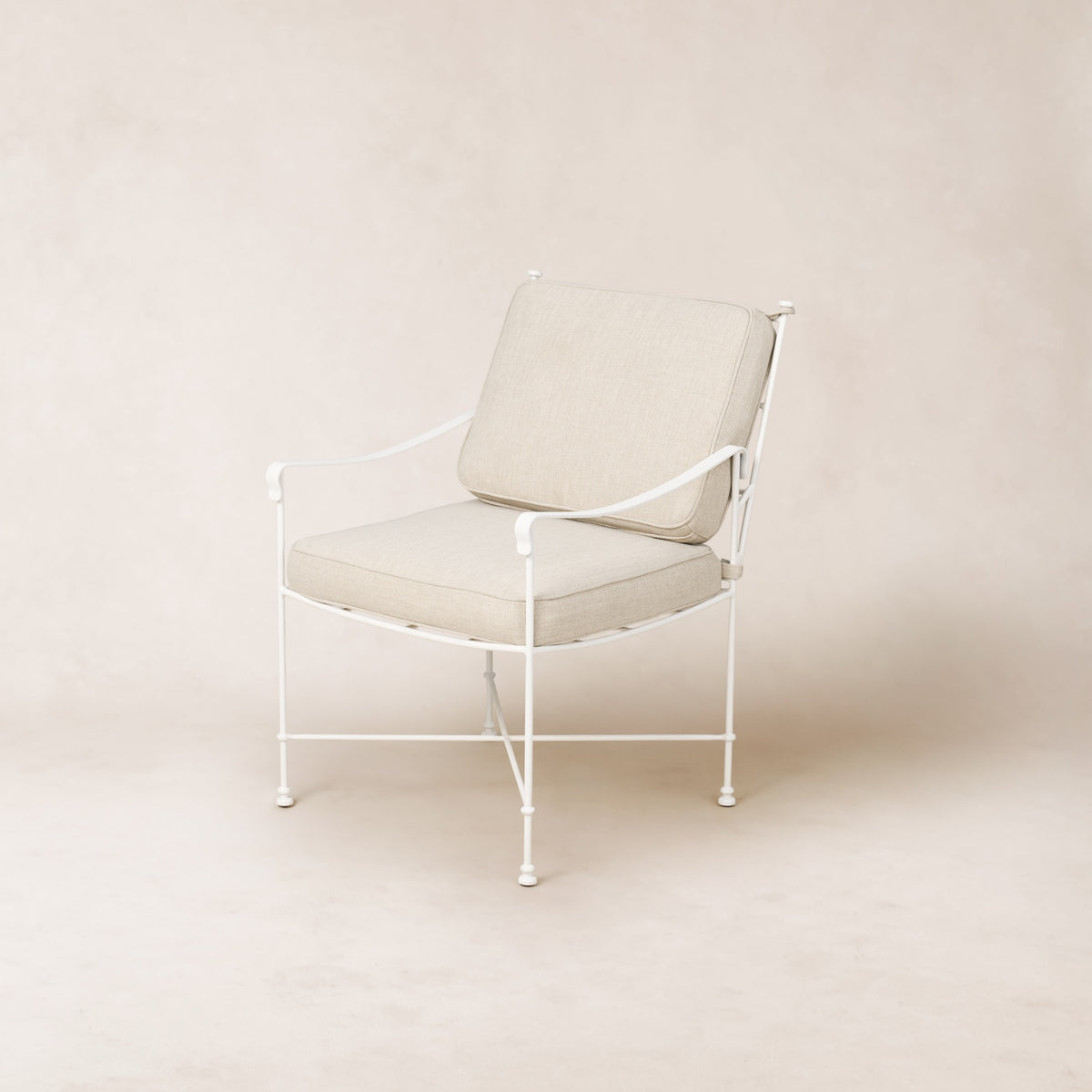 Provence Outdoor Lounge Dining Chair - White Frame-Outdoor Dining Chair-House of Leon