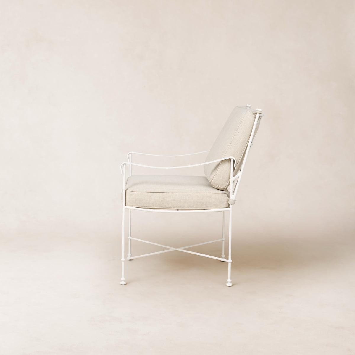 Provence Outdoor Lounge Dining Chair - White Frame-Outdoor Dining Chair-House of Leon