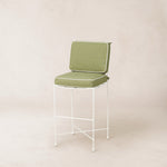 Provence Outdoor Barstool - White Frame-Heritage Leaf-House of Leon