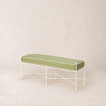 Provence Outdoor Bench 48" - White Frame-Outdoor Bench-Heritage Leaf-House of Leon