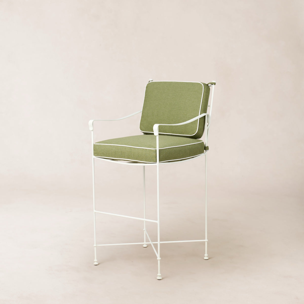 Provence Outdoor Counter Stool - White Frame-House of Leon