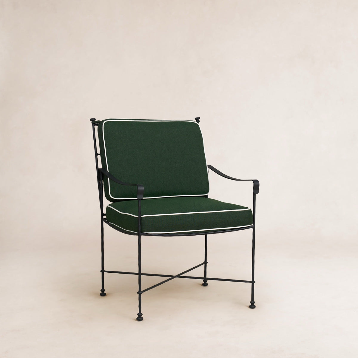 Provence Outdoor Lounge Dining Chair - Black Frame-Outdoor Dining Chair-Cast Ivy-House of Leon