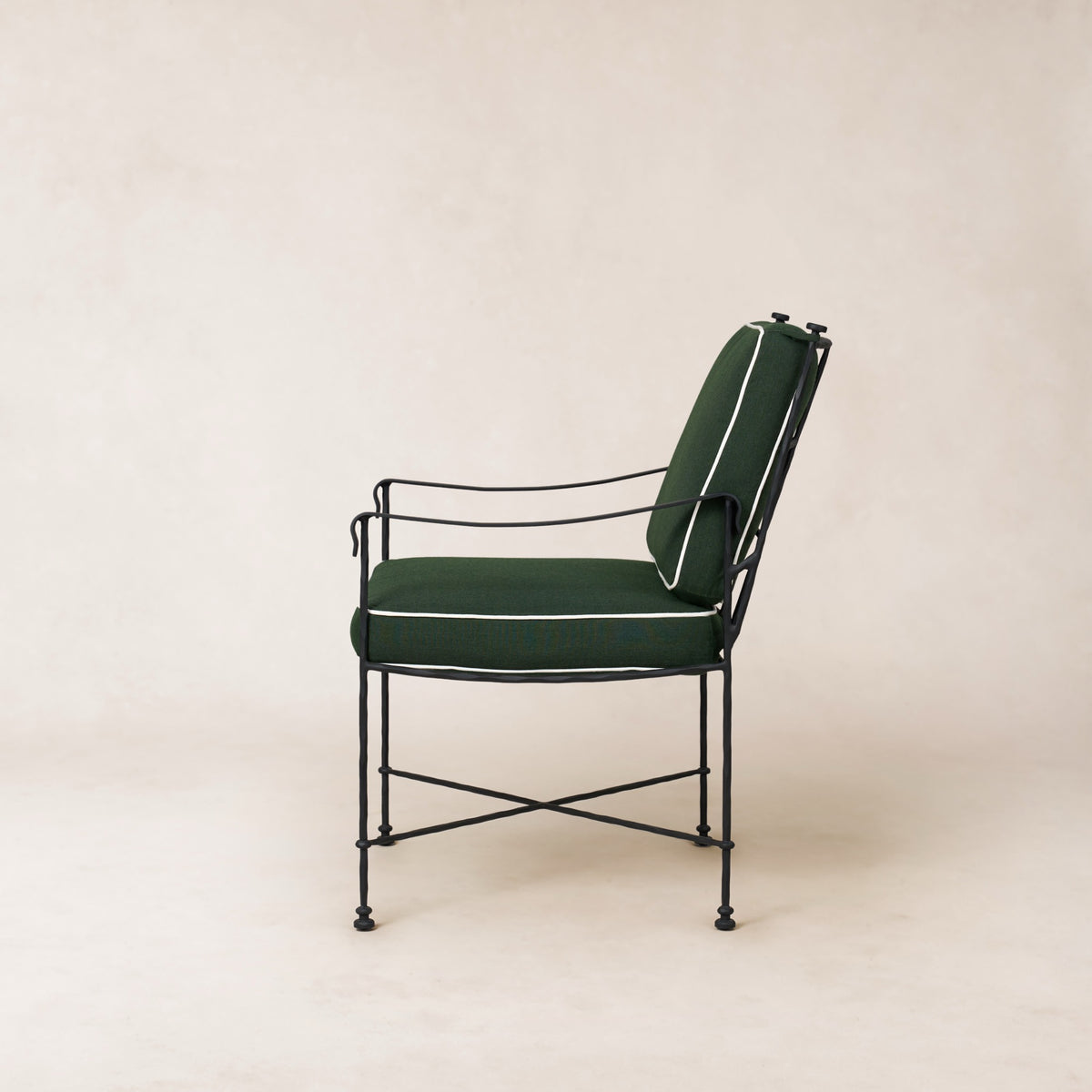 Provence Outdoor Lounge Dining Chair - Black Frame-Outdoor Dining Chair-House of Leon