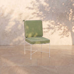 Provence Outdoor Armless Dining Chair - White Frame-Outdoor Dining Chair-Heritage Leaf-House of Leon