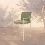 Provence Outdoor Counter Stool - White Frame-Heritage Leaf-House of Leon