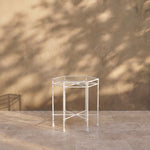 Provence Outdoor Glass Side Table - White-House of Leon