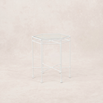 Provence Outdoor Glass Side Table - White-House of Leon
