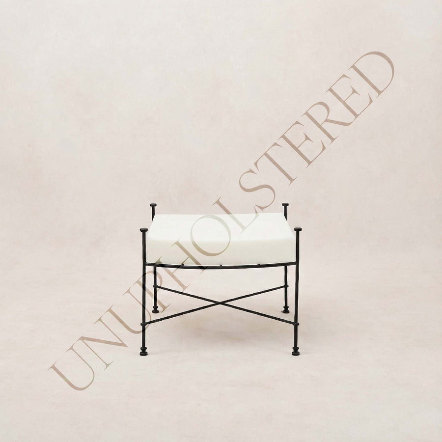 Provence Outdoor Ottoman - Unupholstered-Outdoor Ottomans-House of Leon