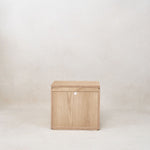 Sofita Wood Nightstand - White Oak-End Tables-House of Leon