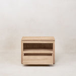 Sofita Wood Nightstand - White Oak-End Tables-House of Leon