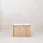 Sofita Marble Nightstand - White Oak-End Tables-House of Leon