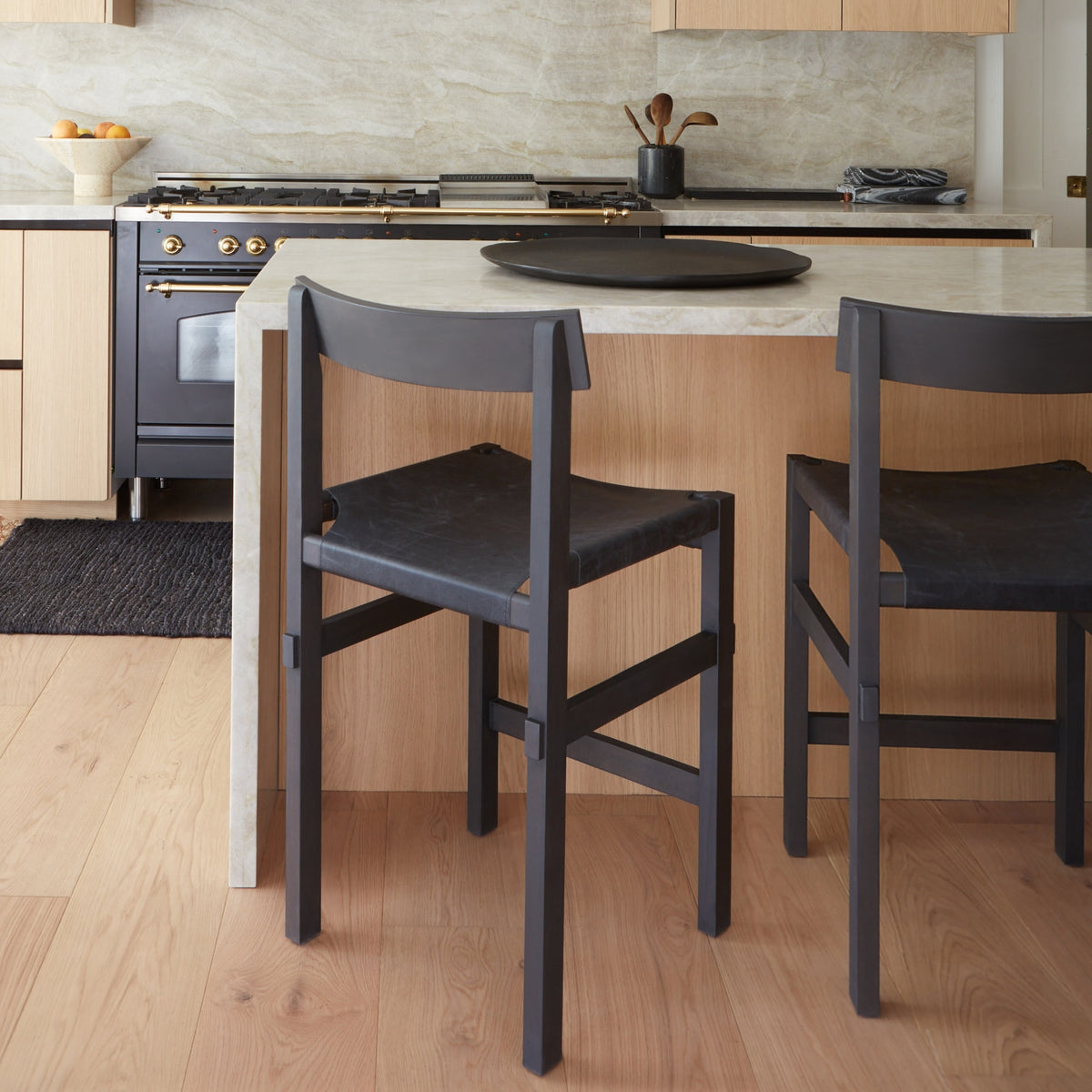 Shinto Counter Stool - Black-Kitchen & Dining Room Chairs-House of Leon