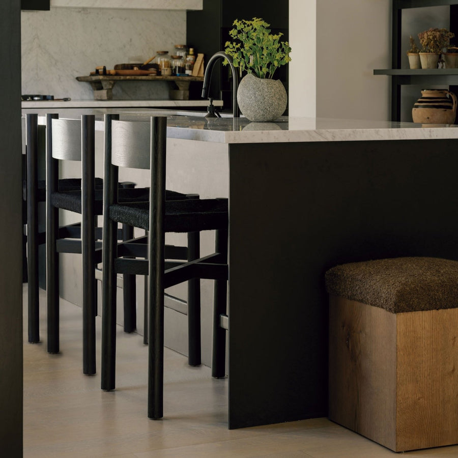 Nonna Counter Stool - Black-Counter Stools-House of Leon