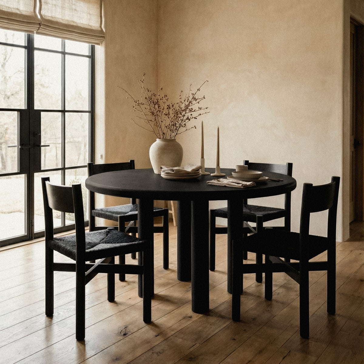 Nonna Dining Chair - Black-Kitchen & Dining Room Chairs-House of Leon